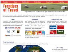 Tablet Screenshot of frontiersoftravel.com